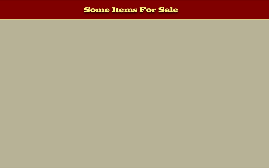 Some Items For Sale